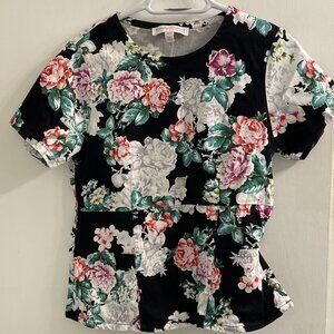 Happily Scrubbed printed scrub top